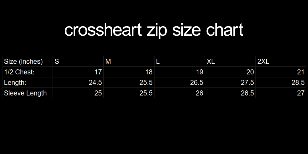 crossheart zip